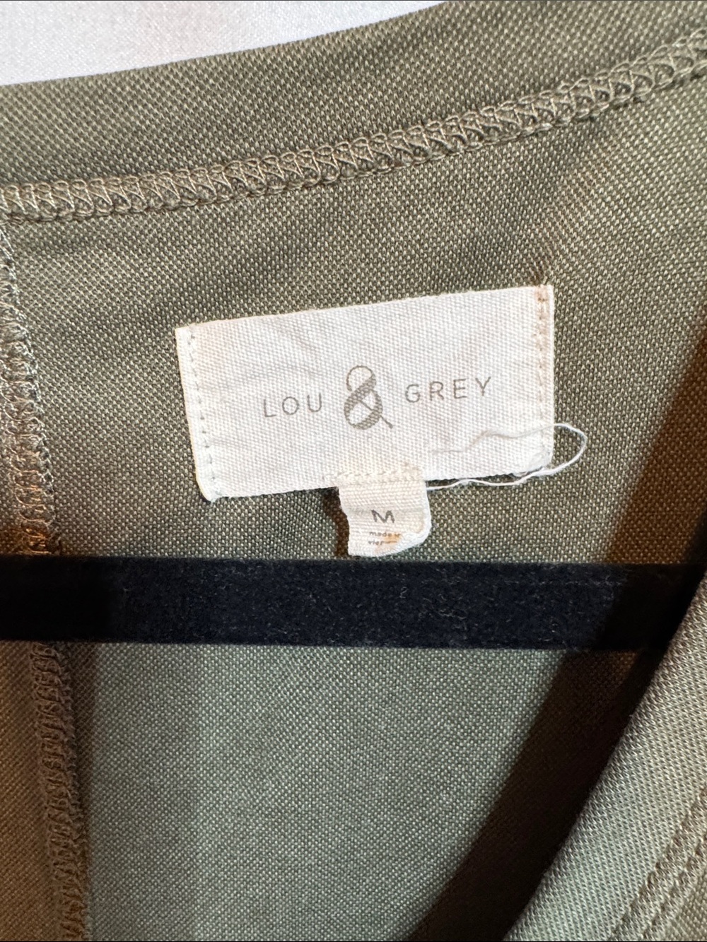 Lou & Grey Olive Green Scoop Pocket Tank - Picture 2 of 6